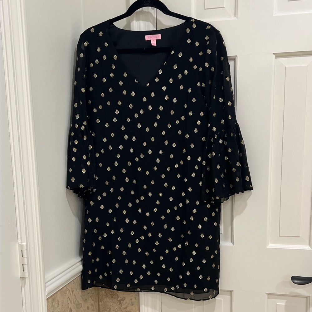 Lilly Pulitzer Black and Gold Dress